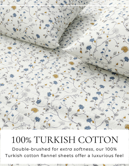 Load image into Gallery viewer, Turkish Cotton Flannel Sheet Set - Winter Floral Collection
