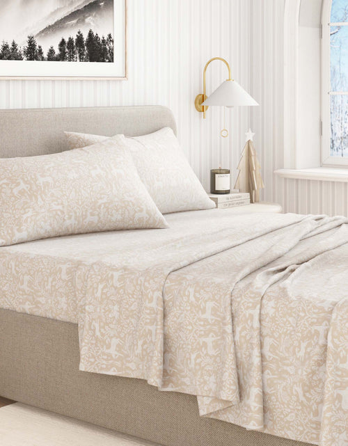 Load image into Gallery viewer, Turkish Cotton Flannel Sheet Set - Elevated Holiday Collection
