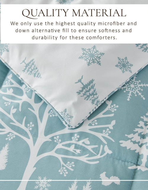 Load image into Gallery viewer, Reversible Christmas Comforter and Sham Set - Holiday / Lodge Odette Collection
