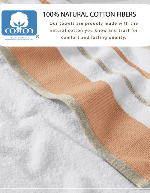 Load image into Gallery viewer, Decorative Cotton Stripe Bath Towel Set - Noelle Collection
