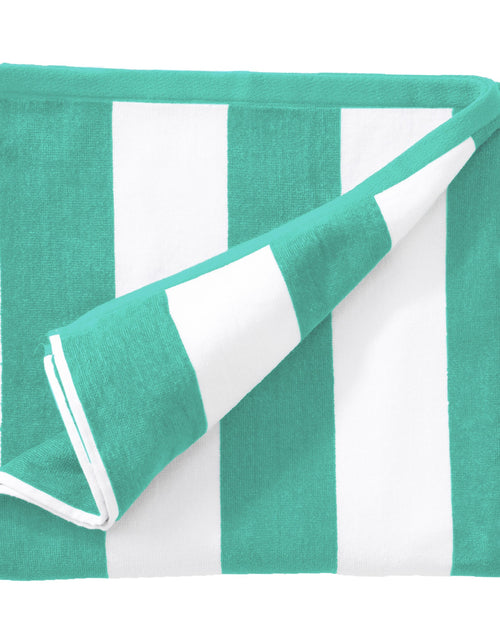 Load image into Gallery viewer, Cotton Velour Cabana Stripe Beach Towel - Novia Collection
