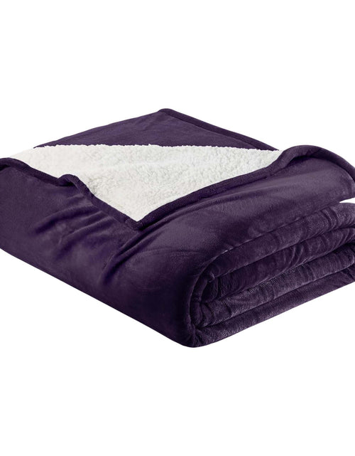 Load image into Gallery viewer, Velvet Plush Sherpa Bed Blanket - Sherpa Fleece Collection
