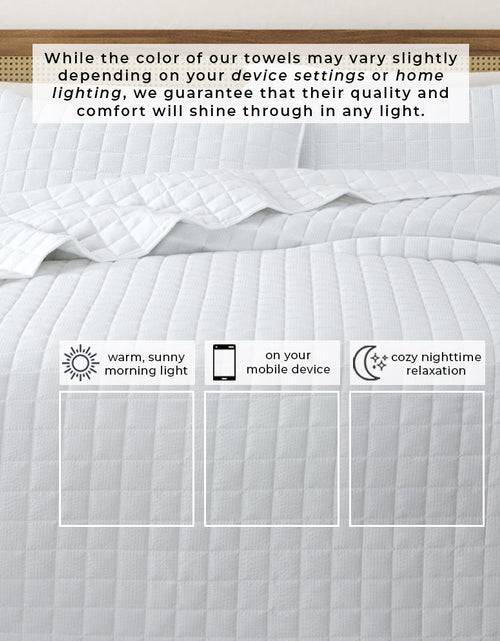 Load image into Gallery viewer, Box-Stitched Seersucker Quilt Set - Seersucker Collection
