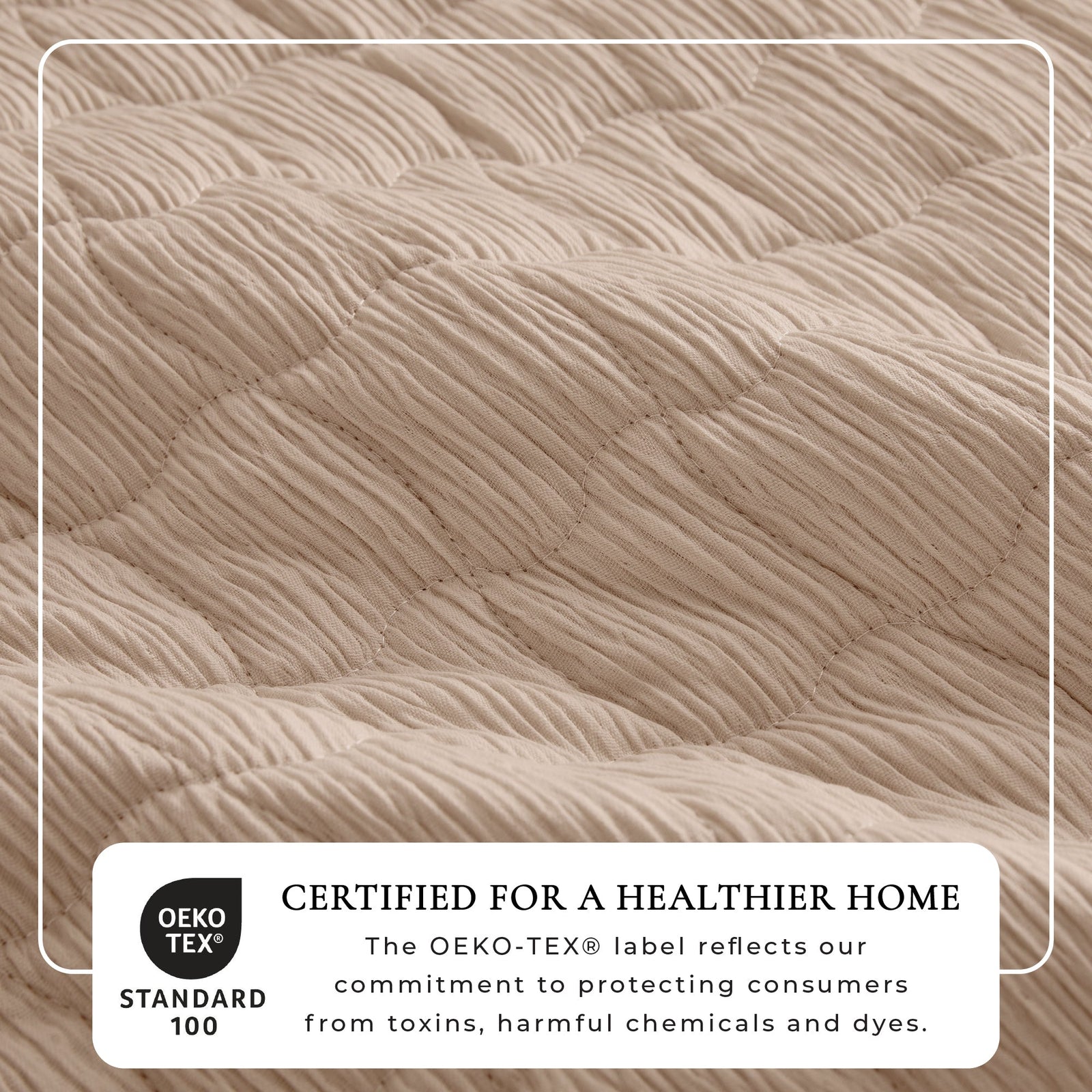 Gauze-Inspired Texture Quilt Set - Wave Stitch Collection