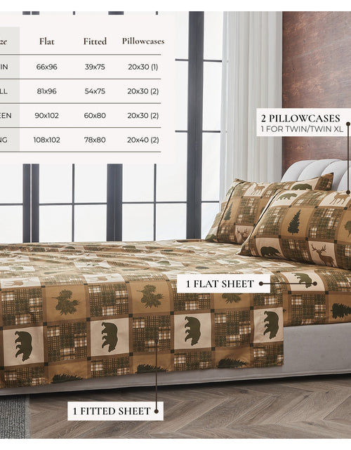 Load image into Gallery viewer, Lodge Printed Sheet Set - Mountain Ridge Collection
