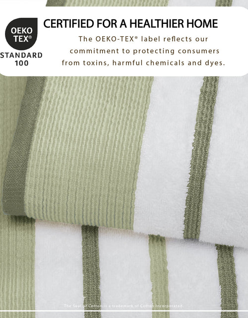 Load image into Gallery viewer, Decorative Cotton Stripe Bath Towel Set - Noelle Collection
