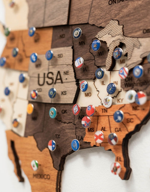 Load image into Gallery viewer, 3D Wooden World Map Multicolor
