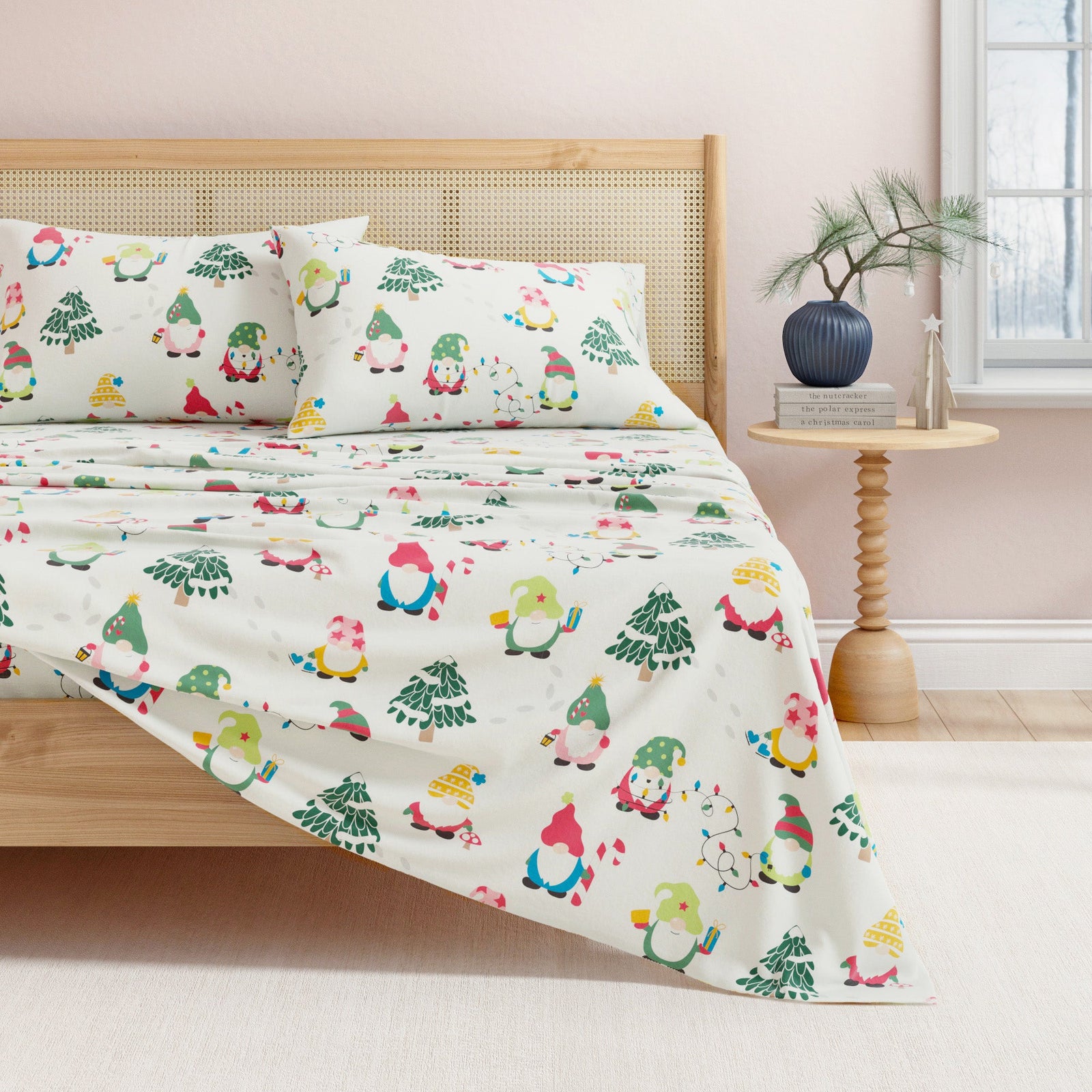 Turkish Cotton Christmas Flannel Sheet Set - Whittaker Collection