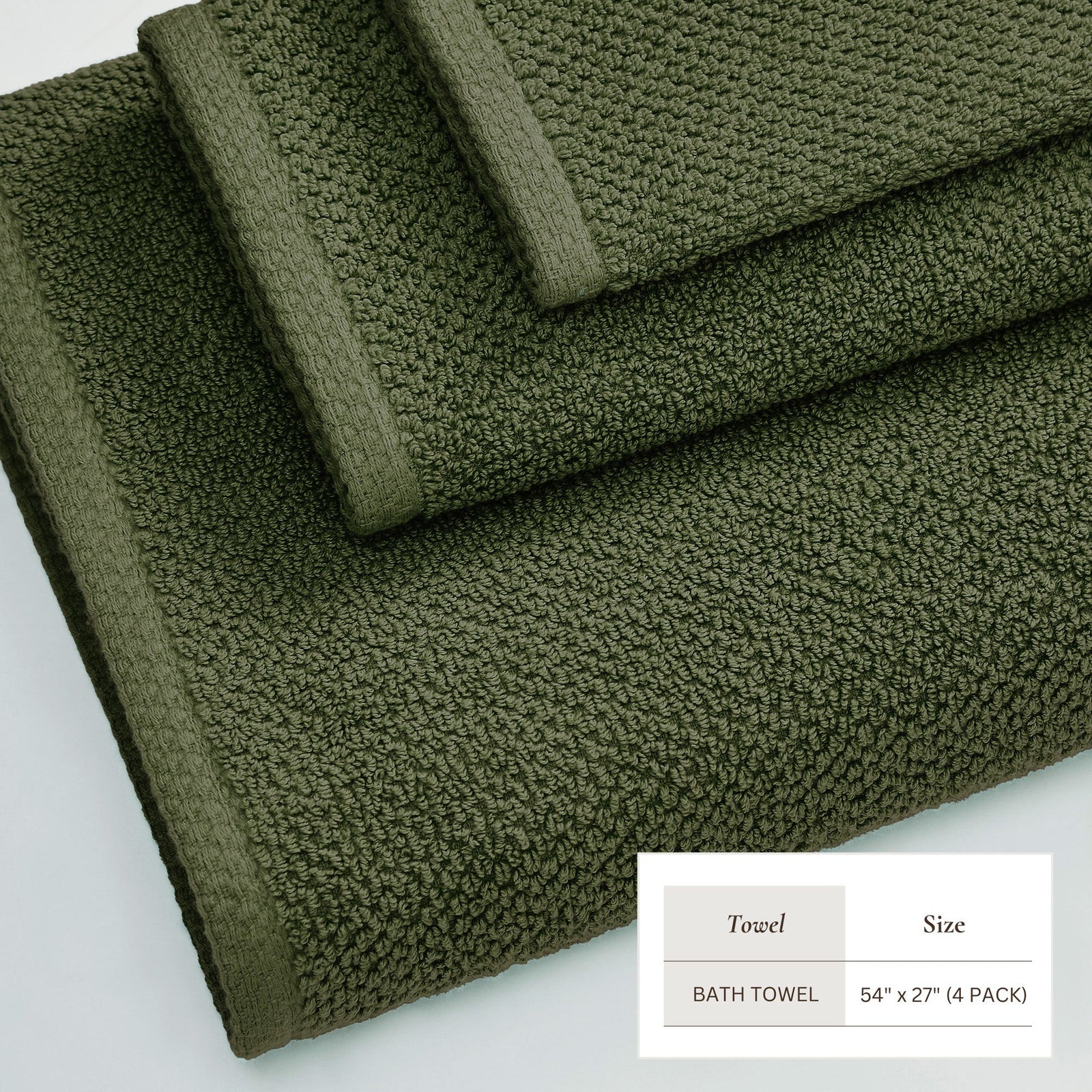 Cotton Textured Bath Towel Set - Acacia Collection