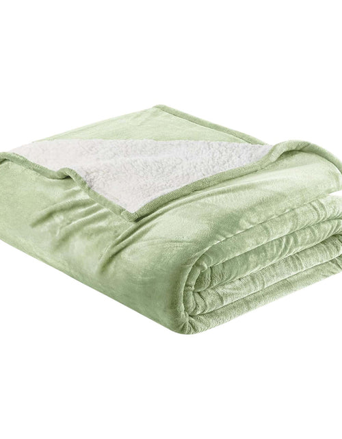 Load image into Gallery viewer, Velvet Plush Sherpa Bed Blanket - Sherpa Fleece Collection
