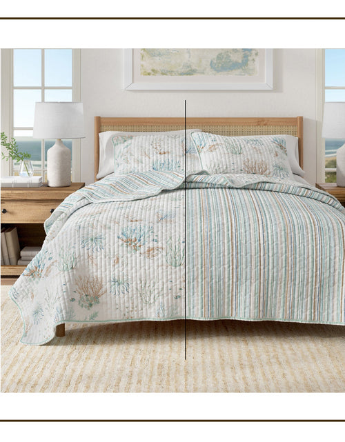 Load image into Gallery viewer, Coastal Printed Cotton Quilt Set - Santa Barbara Collection
