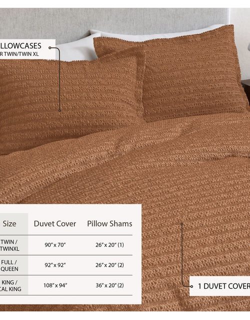 Load image into Gallery viewer, 100% Cotton Honeycomb Waffle Duvet Set - Mattea Collection

