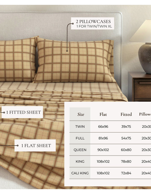Load image into Gallery viewer, Turkish Cotton Flannel Sheet Set - Plaid &amp; Stripe Collection
