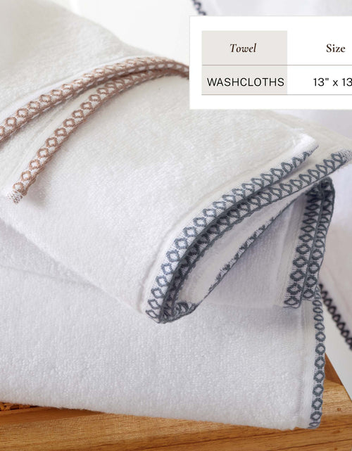 Load image into Gallery viewer, Cotton Border-Stitched 6-Piece Towel Set - Valery Collection
