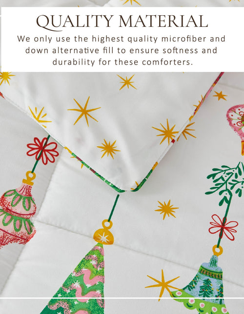Load image into Gallery viewer, Reversible Christmas Comforter and Sham Set - Holiday / Lodge Odette Collection
