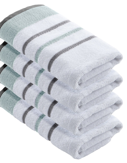 Load image into Gallery viewer, Decorative Cotton Stripe Bath Towel Set - Noelle Collection
