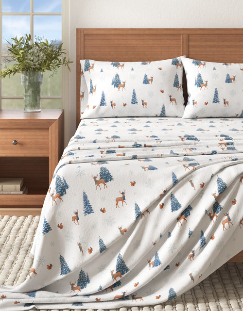 Load image into Gallery viewer, Turkish Cotton Christmas Flannel Sheet Set - Whittaker Collection

