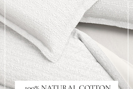 100% Cotton Honeycomb Waffle Duvet Set - Mattea Collection