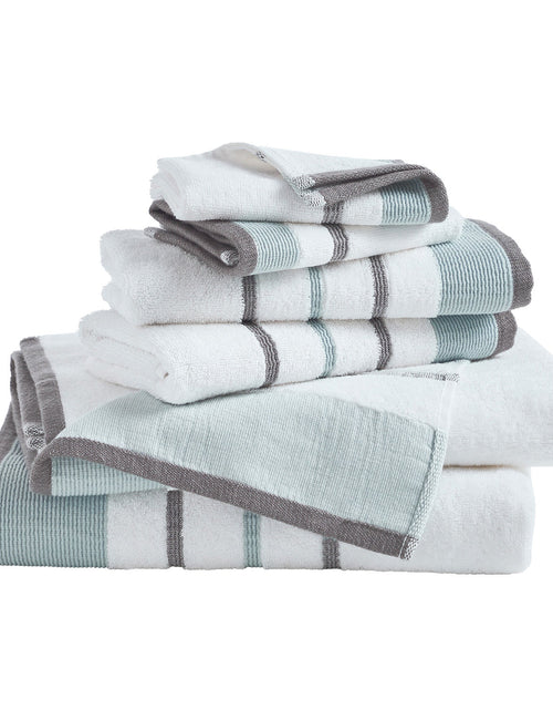 Load image into Gallery viewer, Decorative Cotton Stripe Bath Towel Set - Noelle Collection
