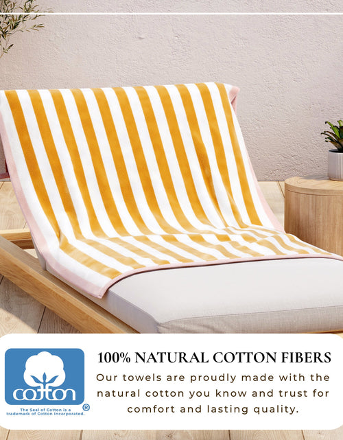 Load image into Gallery viewer, Oversized Striped Border Cabana Beach Towel - Santa Cruz
