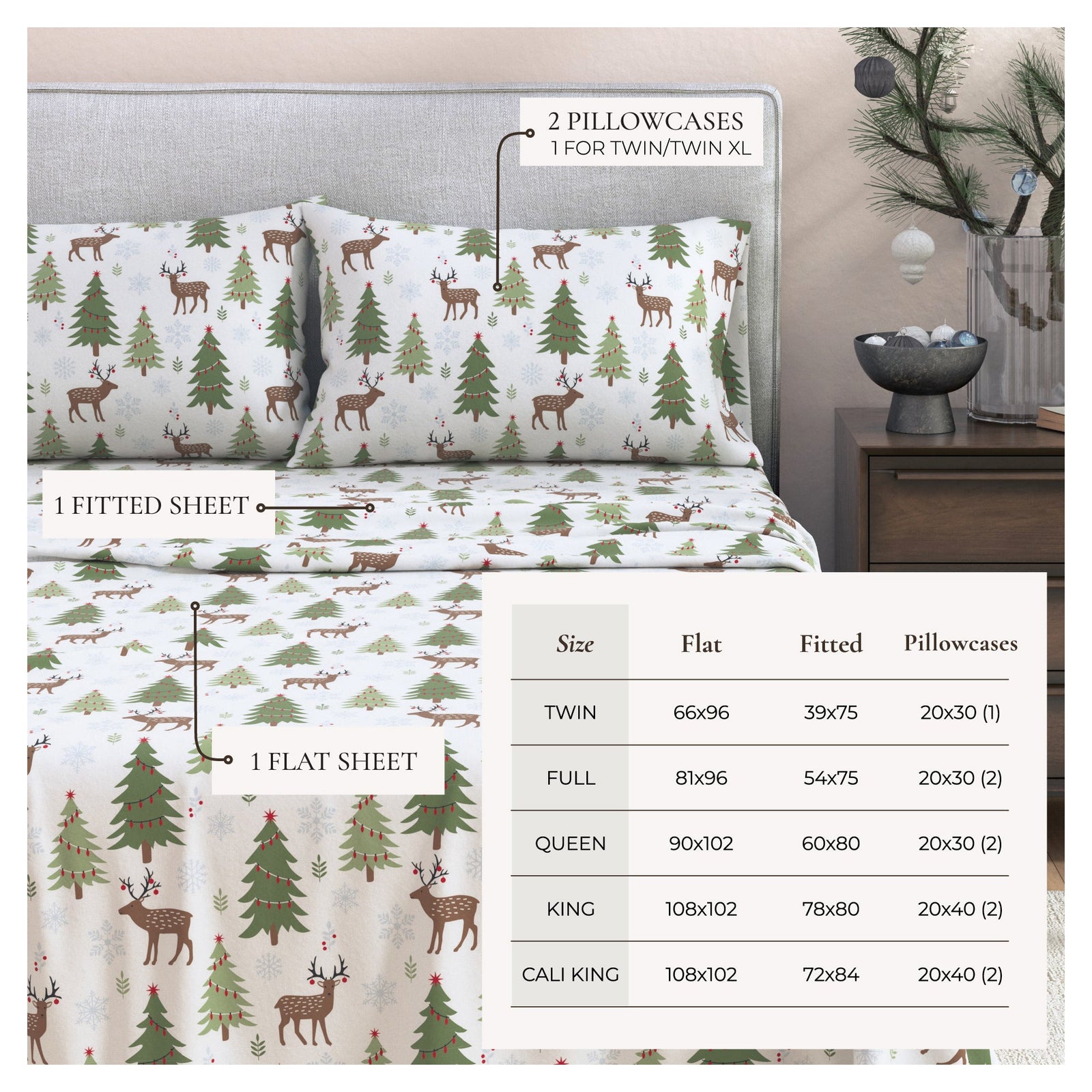100% Turkish Cotton Flannel Sheet Sets - Boulder Collection