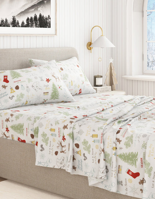 Load image into Gallery viewer, Turkish Cotton Christmas Flannel Sheet Set - Whittaker Collection

