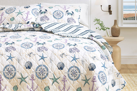 Azure Collection Coastal Quilt Set