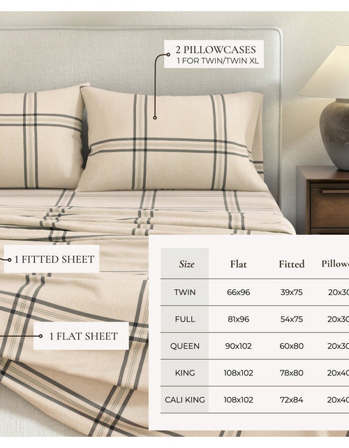 Load image into Gallery viewer, Turkish Cotton Flannel Sheet Set - Plaid &amp; Stripe Collection
