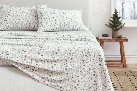 Turkish Cotton Flannel Sheet Set - Winter Floral Collection