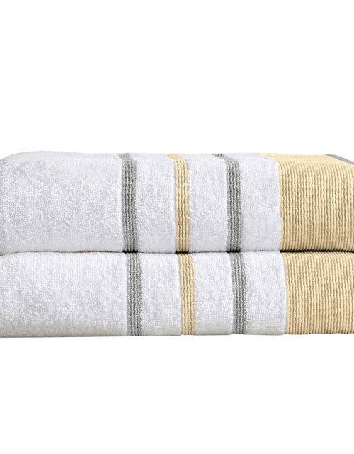 Load image into Gallery viewer, Decorative Cotton Stripe Bath Towel Set - Noelle Collection

