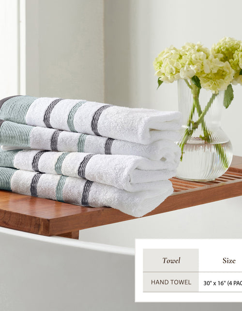 Load image into Gallery viewer, Decorative Cotton Stripe Bath Towel Set - Noelle Collection
