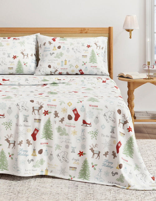 Load image into Gallery viewer, Turkish Cotton Christmas Flannel Sheet Set - Whittaker Collection

