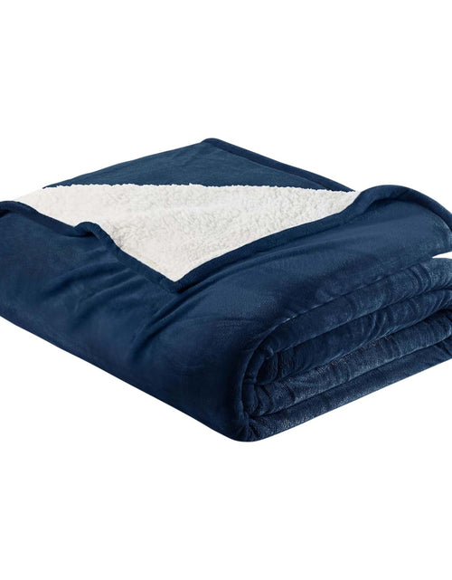 Load image into Gallery viewer, Velvet Plush Sherpa Bed Blanket - Sherpa Fleece Collection
