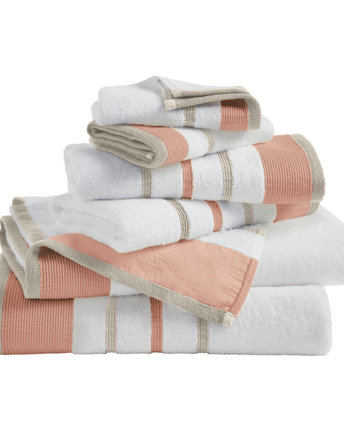 Load image into Gallery viewer, Decorative Cotton Stripe Bath Towel Set - Noelle Collection

