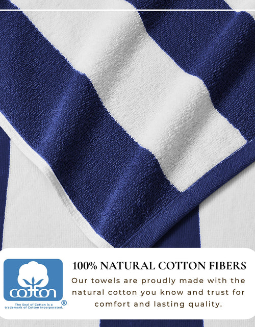 Load image into Gallery viewer, Cotton Velour Cabana Stripe Beach Towel - Novia Collection
