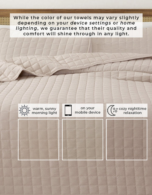 Load image into Gallery viewer, Box-Stitched Seersucker Quilt Set - Seersucker Collection
