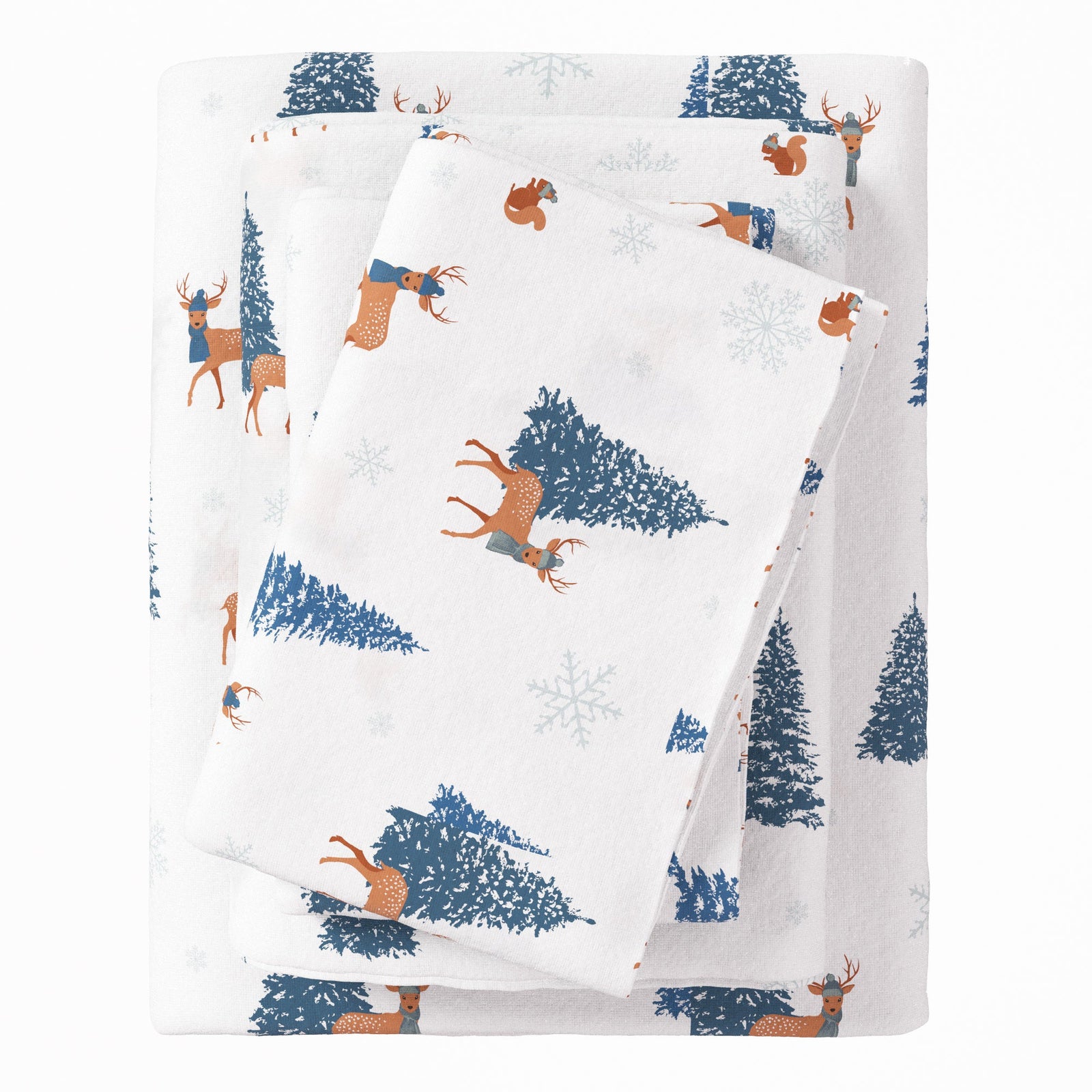 Turkish Cotton Christmas Flannel Sheet Set - Whittaker Collection