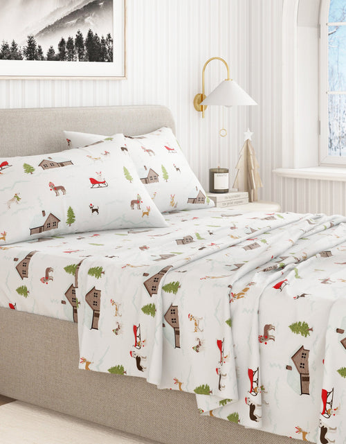 Load image into Gallery viewer, Turkish Cotton Christmas Flannel Sheet - Whittaker Collection
