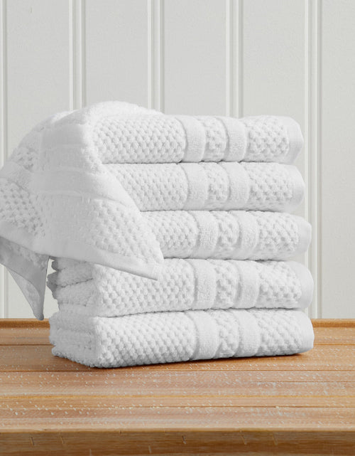 Load image into Gallery viewer, 100% Cotton Checkered Jacquard Bath Towel Set - Giuliana Collection
