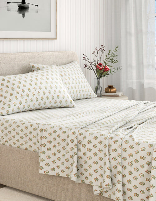 Load image into Gallery viewer, Turkish Cotton Flannel Sheet Set - Winter Floral Collection

