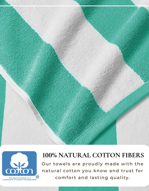 Load image into Gallery viewer, Cotton Velour Cabana Stripe Beach Towel - Novia Collection
