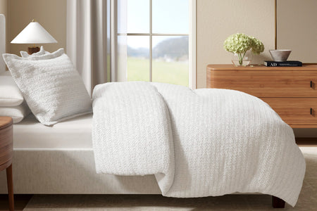 100% Cotton Honeycomb Waffle Duvet Set - Mattea Collection