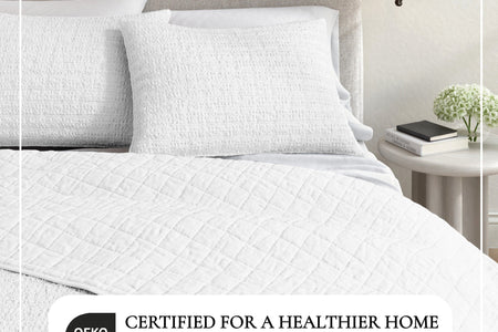 100% Cotton Honeycomb Waffle Garment Washed Quilt Set - Genevieve Collection