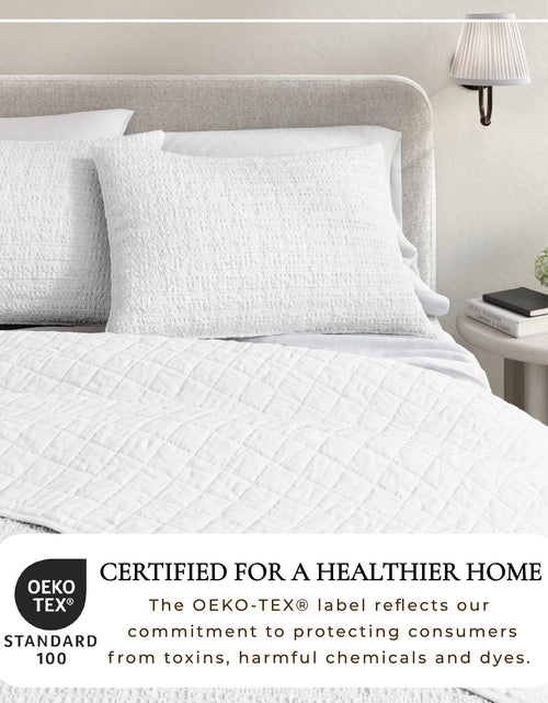 Load image into Gallery viewer, 100% Cotton Honeycomb Waffle Garment Washed Quilt Set - Genevieve Collection
