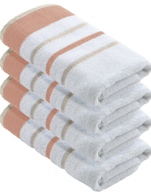 Load image into Gallery viewer, Decorative Cotton Stripe Bath Towel Set - Noelle Collection
