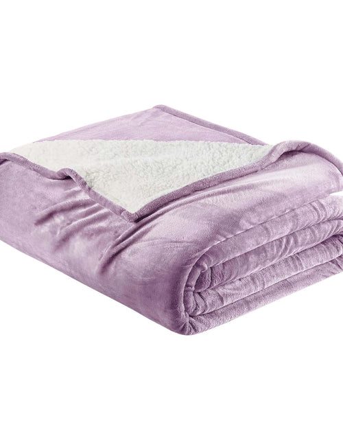 Load image into Gallery viewer, Velvet Plush Sherpa Bed Blanket - Sherpa Fleece Collection
