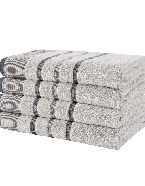 Load image into Gallery viewer, Decorative Cotton Stripe Bath Towel Set - Noelle Collection
