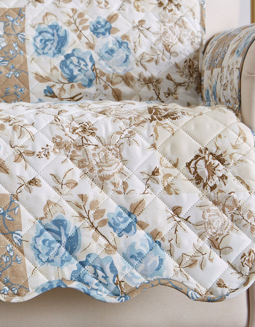 Load image into Gallery viewer, Reversible Floral Patchwork Furniture Protector - Maribel Collection

