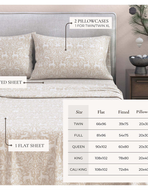 Load image into Gallery viewer, Turkish Cotton Flannel Sheet Set - Elevated Holiday Collection
