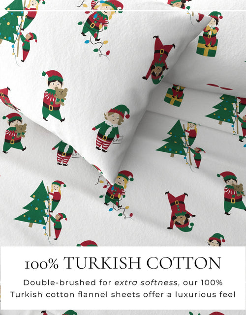 Load image into Gallery viewer, Turkish Cotton Christmas Flannel Sheet - Whittaker Collection
